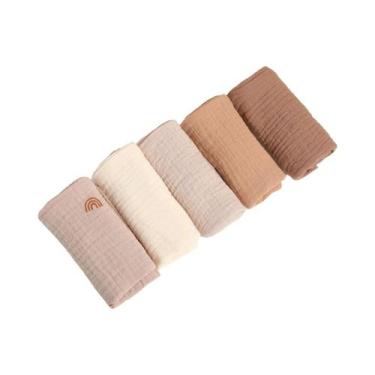 Imagem de Toalhas De Algodão Absorventes Para Bebês Em 6 Camadas, 5 Peças, Panos