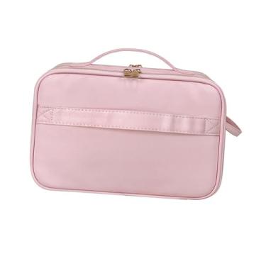 Imagem de Ysyqkn Nécessaire multifuncional e prática para maquiagem e cosméticos, ideal para crianças meninas, perfeita para viagens, Rosa