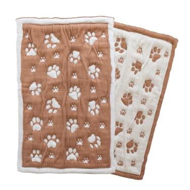 Imagem de Little Dedi PetMat em Biscuit Beige | Almofada de caixa de algodão orgânico para cães pequenos, gatos e berçário | Sem costura e reversível | Lavável | Conforto de malha 3D | Tapete de 71 x 101 cm