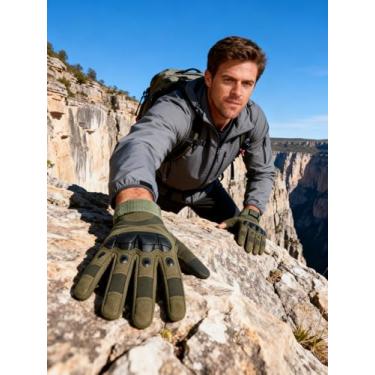 Imagem de Luvas militares protetoras masculinas – Antiderrapante, revestimento reforçado para esportes de combate e atividades ao ar livre