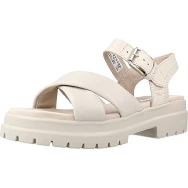 Imagem de Timberland Sandália feminina London Vibe X Strap, Branco de flor integral, 9.5