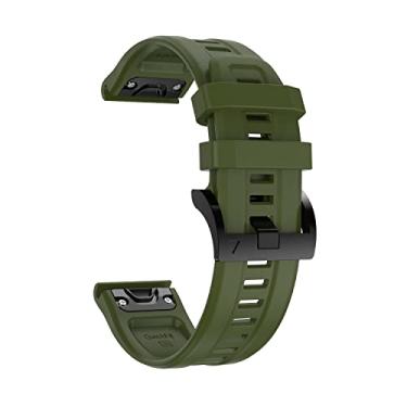 Imagem de RORFFK Pulseira de silicone de liberação rápida de 26 22 mm para Garmin Fenix 7X 6 6X Pro 5 5X Plus 3 HR Tactix 7 Pro Pulseira de pulso Easyfit (Cor: H, Tamanho: Ajuste rápido 22 mm)