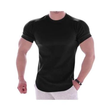 Imagem de Camiseta Esportiva Masculina De Secagem Rápida Com Gola Redonda Para V