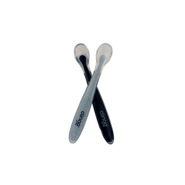 Imagem de Colher De Silicone Colorida Para Bebês - 2 Peças Resistentes E Divertidas!