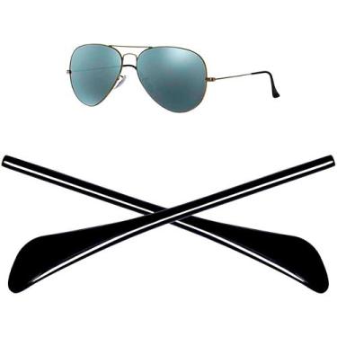 Imagem de 02 Par Ponteira Compatível Ray Ban Caçador Hexagonal Ponta Haste Perna