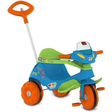 Imagem de Triciclo Velobaby G2 Passeio & Pedal Azul Bandeirante