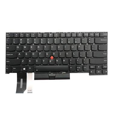Imagem de GinTai Teclado portátil sem retroiluminação dos EUA para Lenovo ThinkPad T14S 20T0 20T1 20UJ 20UH SN20W19559 PK131L51B00/P1 Gen 3 X1 Extreme 3ª geração T14S Series/P1 Gen 3 20TH 20TJ/X1 Extreme 3ª