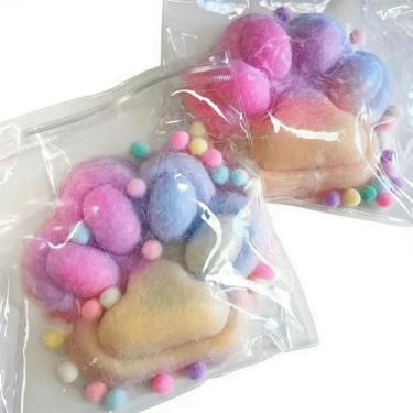 Imagem de Squishy Pata de Gato Kawaii Mochi Alívio de Estresse, Presente Natal e Aniversário para Amantes de Fofuras