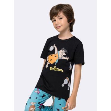Imagem de Pijama Manga Curta com Calça Flintstones Yabba Dabba Doo - Warner Bros