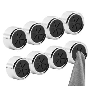 Imagem de Suporte para Toalha de Cozinha Gancho Prato Parede com Adesivo Redondo Banheiro Casa Armário Garagem Sem necessidade Furaduras