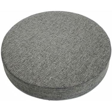 Imagem de Almofada de linho para cadeira, antiderrapante, decorativa, redonda, de espuma, macia e confortável para escritório.