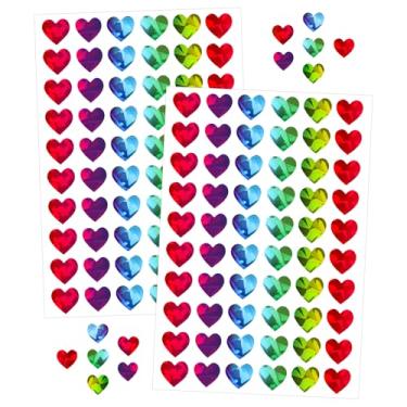 Imagem de Anwyll 3000 pçs adesivos de coração - 1/2 polegada holográfico colorido coração adesivos minúsculos pequenos em forma de coração autoadesivo feliz dia dos namorados coração amor adesivo para envelope