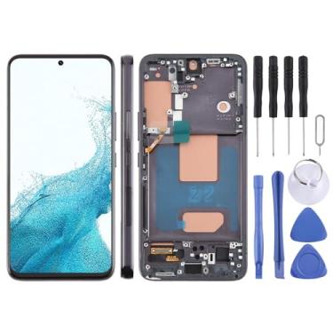 Imagem de Hiregolish Peças de reparo de tela, para Samsung Galaxy S22 5G SM-S901B digitalizador de tela LCD TFT de 6,9 polegadas, conjunto completo com moldura, não suporta identificação de impressão digital