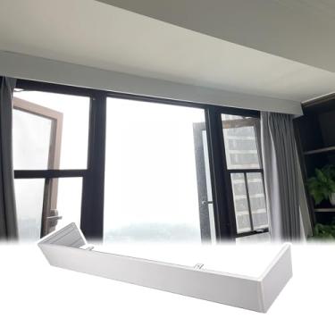 Imagem de Cortina decorativa caixa de pelmet sem trilhos, suporte de parede de teto de placa de sanefa cega, capa de trilho de cornija de janela, painel blackout de alumínio (montagem de teto, 3,2 m))