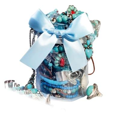 Imagem de Conjunto de jarras de joias misteriosas - Caixa de joias de 40 a 45 peças para mulheres, conjunto misto boho de joias góticas (colar, brincos, anéis e pulseiras) Presente romântico de moda alternativa