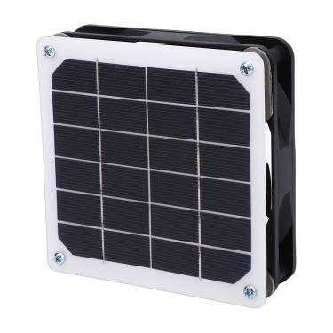 Imagem de TOPINCN Ventilador de Ventilação de Painel Solar Monocristalino, Exaustor Movido a Energia Solar de 3W para Galinheiros, Estufas, Galpões, Casas de Animais de Estimação e Janelas, à