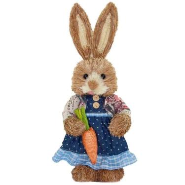 Imagem de Coelha De Páscoa Decoração Enfeite Coelhinha 33cm
