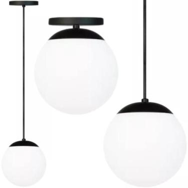 Imagem de Luminária Lustre Pendente 215cm Jabuticaba Globo Vidro 15cm Metal Teto