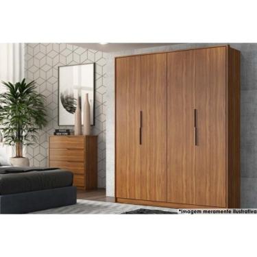 Imagem de Guarda Roupa Casal 4 Portas Attore Amêndola Touch - Demóbile