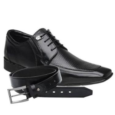 Imagem de Sapato Jota Pe Preto Air + Cinto 40132-Masculino