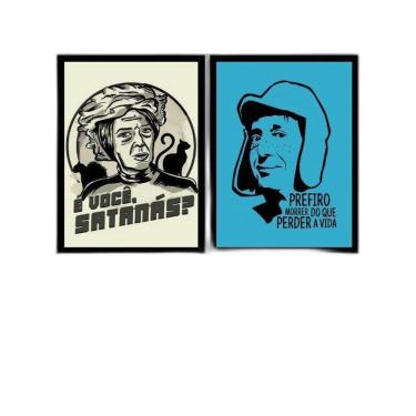 Imagem de Kit 2 Quadros Turma Do Chaves 45X34Cm