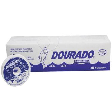 Imagem de Linha de pesca dourado premium monofilamento branca com 100m - MAZZAFE