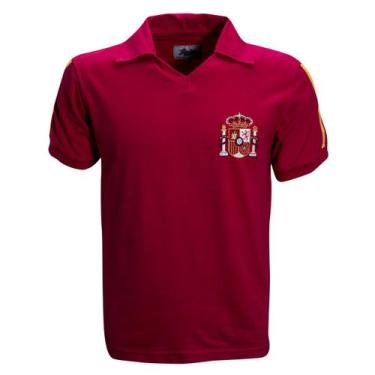 Imagem de Camisa Espanha 1986 Liga Retrô  Vermelha GG, Vermelho, GG