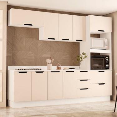 Imagem de Cozinha Modulada 5 Pecas com Tampo e Rodape Maeena Politorno