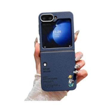 Imagem de Capa De Telefone Dobrável Em TPU Macio Com Textura De Couro À Prova De