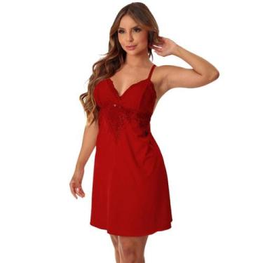 Imagem de Camisola Renda Sexy Confortável Noite - ALTIÊ INTIMATE, Rubi, GG