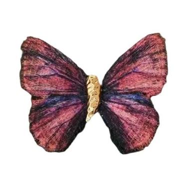 Imagem de Broche Borboleta Gradiente Vintage Feminino Bordado Flor De Peito Aces