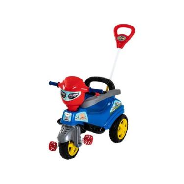 Imagem de Triciclo Maral Passeio e Pedal Infantil Baby City Patrol, Azul, M Patr