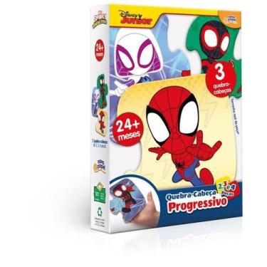 Imagem de Quebra Cabeça Progressivo Homem Aranha (2,3,4 Peças) Toyster