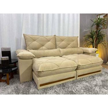 Imagem de Sofá Retrátil Reclinável 2,90 m Bege Claro 511 Agar