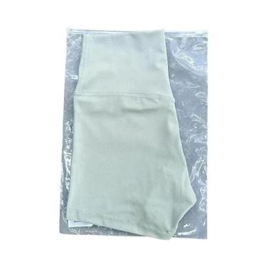 Imagem de Shorts de Yoga Fitness Feminino - Cintura Alta, Cor Sólida, Legging Ju