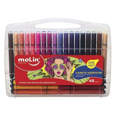 Imagem de Kit Caneta Hidrográfica Artística 5075 48 Cores - Molin