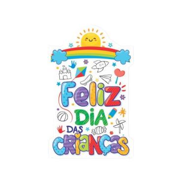 Imagem de Painel Enfeite Decoração Feliz Dia Das Crianças 46,5x32cm - piffer