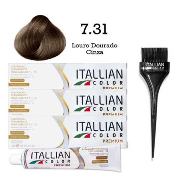 Imagem de 3 Unidades Coloração 7.31 Louro Dourado Cinza  Itallian Color - Italli