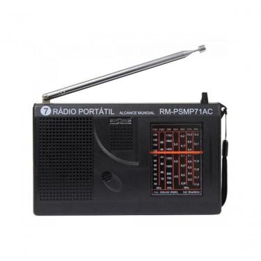 Imagem de Rádio Portátil Motobras RM-PSMP71AC com Recepção FM1 FM2 OM e OC Antena Telescópica 500...