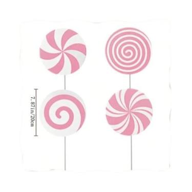 Imagem de Grande Pirulito Quebra-Nozes De Hortelã, Enfeites Fofos De Doces Para 