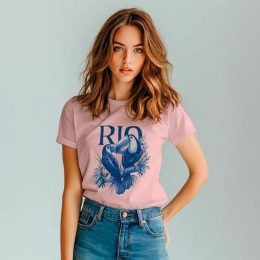 Imagem de Camisa Camiseta Feminina Rio De Janeiro Inspo Farm Brasil Tucano Flora