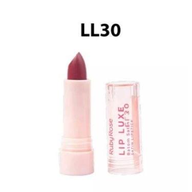 Imagem de Batom Satin Lip Luxe Bastão Ruby Rose HBL 6000 Alta Fixação Variações: