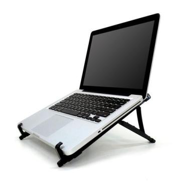 Imagem de Sup regulável p/notebook Plástico Abs (Reliza 30236), Preto
