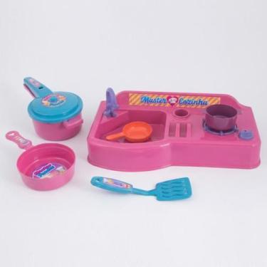 Imagem de Kit Fogão Com Pia Panelas Cozinha Infantil Master Brinquedo Faz de Con