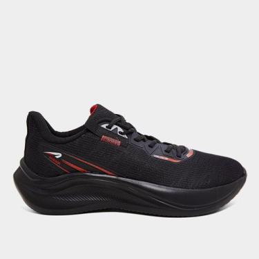 Imagem de Tênis Rainha Wild II Unissex, Preto, Vermelho, 37