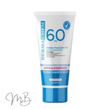 Imagem de Protetor solar facial toque suave e seco FPS 60 - Dermachem