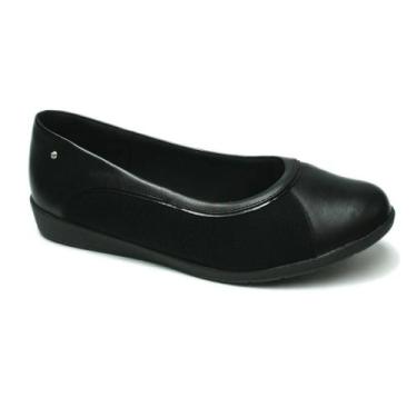 Imagem de Sapatilha joanete usaflex elastano-couro, Preto, 36