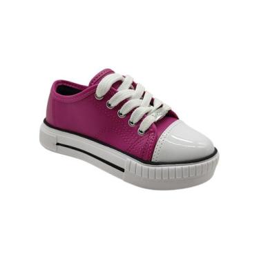 Imagem de Tênis Infantil Jvenil Menina Confort Molekinha 2565100, Magenta, Bco, 