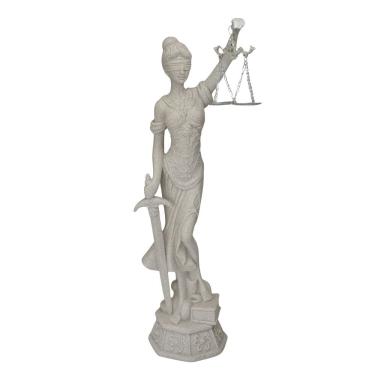 Imagem de Escultura Decorativa Dama da Justiça em Resina Areia 53cm 16963-PL