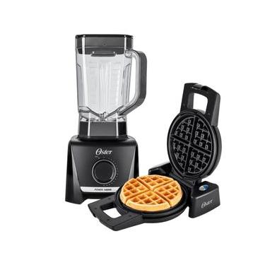Imagem de Kit Máquina de Waffle e Liquidificador 1400 Full 3,2L 110V para Cozinha Doméstica Oster